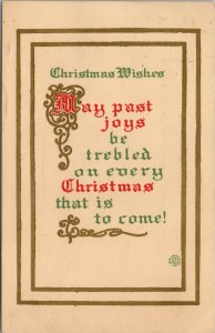 Christmas Wish Poem 1912 RPO Chicago & Minneapolis to Phila Postcard W10