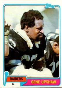 1981 Topps Football Card Gene Upshaw Los Angeles Rams sk10408