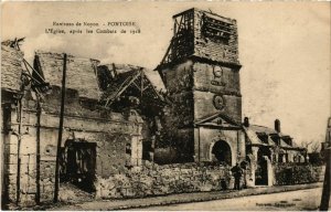 CPA Pontoise - L'Eglise apres les Combats de 1918 - Env. De Noyon (1032620)