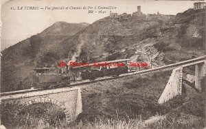 France, La Turbie, Vue Generale, Chemin de Fer a Cremaillere, Incline Railroad