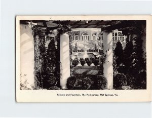 Postcard Pergola and Fountain, The Homestead, Hot Springs, Virignia