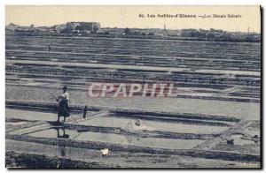 Old Postcard Saltmarsh The d & # 39Olonne Sands