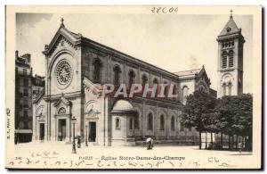 Paris Old Postcard Church of Our Lady of the Fields