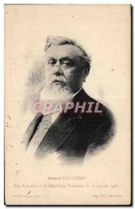 Postcard Old Armand Fallieres President of the Republic January 17, 1906 Policy