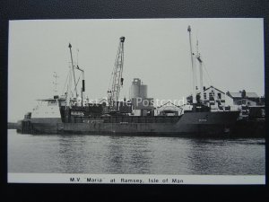 Isle of Man Shipping MV MARIA - N.U.S. Strike c1980's Postcard by Mannin