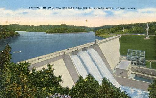 TN - Norris, TVA Storage Project on Clinch River, Norris Dam