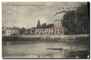 Old Postcard Quintin Pond and Chateau