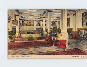 Postcard The Lobby, Hotel Seneca, Rochester, New York