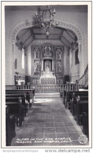 California Altar In The San Gabriel Mission Real Photo