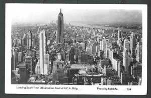 1950 RPPC* NYC Looking South From Observation Roof Of RCA Bldg Real Photo