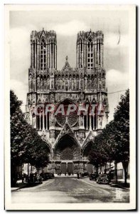 Modern Postcard Reims Facade De La Cathedrale