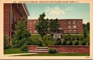 Vtg Girls Faculty Dormitory Appalachian State Teachers College Boone NC Postcard