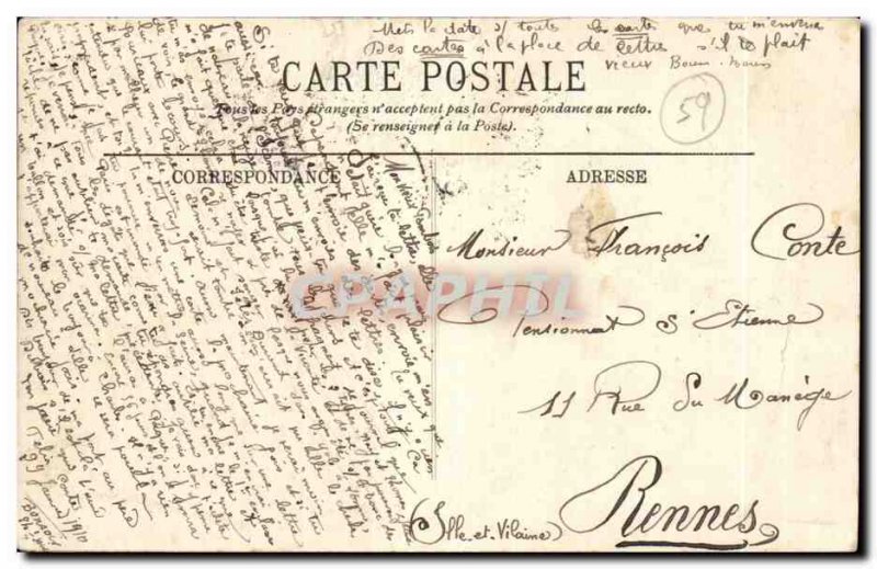 Old Postcard Lille Monument Testelin Children