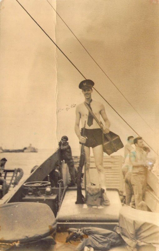 Real Photo, U.S. Navy Shellback/Equator Ceremony,(#11) Old Postcard