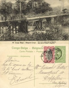 belgian congo, MAYOMBE MAYUMBE, Bridge over Lukula River (1920s) Postcard (10)