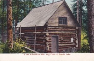 Log Cabin At Fourth Lake In The Adirondack Mountains New York