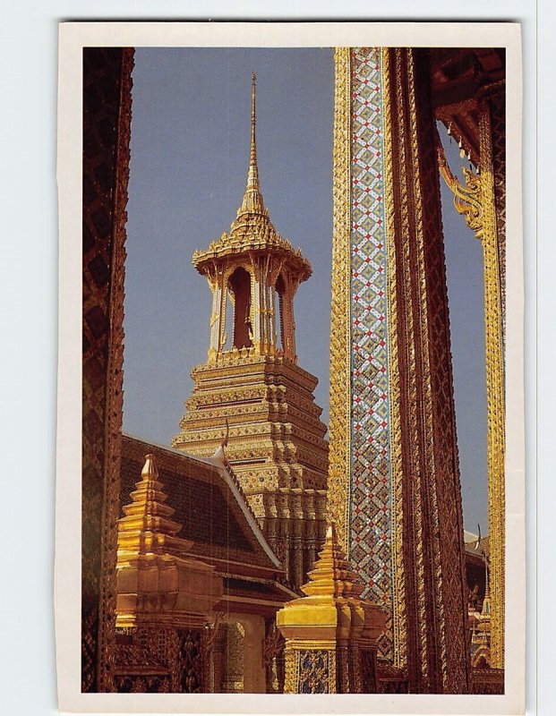 Postcard Bell Tower at the Temple of the Emerald Buddha Bangkok Thailand