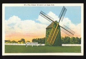 Cape Cod, Massachusetts/MA Postcard, Oldest Windmill On The Cape, Eastham?