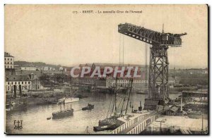 Brest Old Postcard The new crane of & # 39arsenal