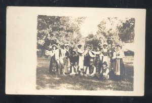 RPPC GEORGETOWN NEBRASKA FAMILY IN COSTUME VINTAGE REAL PHOTO POSTCARD