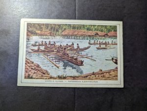 Mint Dutch North New Guinea Native Indigenous Papuan River Boats