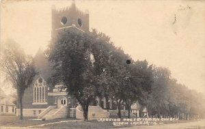 RPPC STORM LAKE IA Lakeside Presbyterian Church Iowa Vintage Postcard ca 1910s