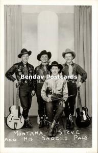 canada, Montana Steve and His Saddle Pals, Country Music Band (1940s) RPPC