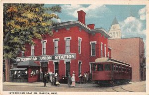 Marion Ohio Interurban Station Vintage Postcard AA11160