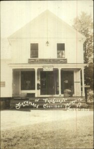 Plymouth VT Post Office Coon's Ice Cream Sign Real Photo Postcard