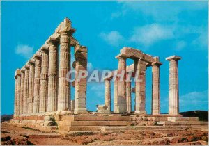 Modern Postcard Cape Sounion Temple of Poseidon