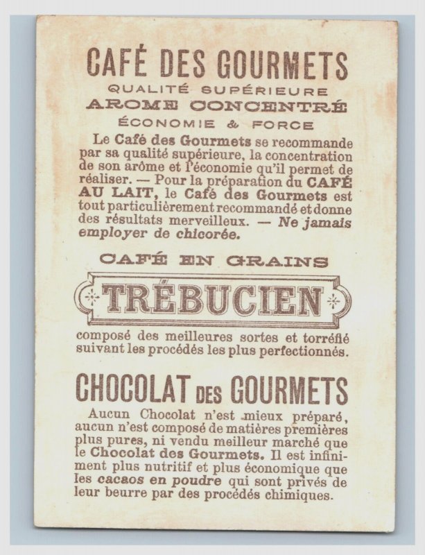 1880s-90s Trébucien Gourmet Chocolate Railroad Soldier Café Lot Of 5 F155