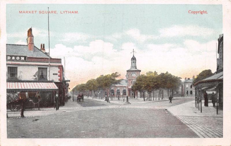 LYTHAM  LANCASHIRE  UK MARKET SQUARE~F F & COMPANY POSTCARD