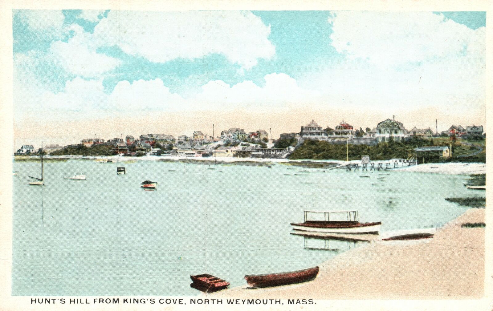 Vintage Postcard 1920's Hunt Hill From King's Cove North Weymouth