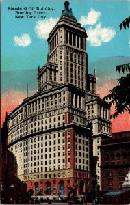 VINTAGE POSTCARD STANDARD OIL BUILDING AT BOWLING GREEN NEW YORK CITY c. 1910