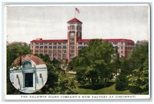 c1920 The Baldwin Piano Company's New Factory Cincinnati Ohio Vintage Postcard