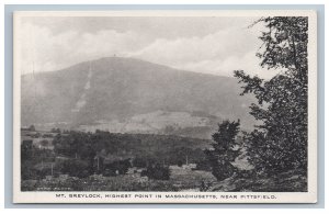 Albertype Mt. Greylock Highest Point in Massachusetts Near Pittsfield Postcard