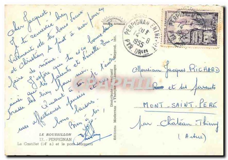 The Modern Postcard Roussillon Perpignan The Cadstellet (4 es) and Magenta br...