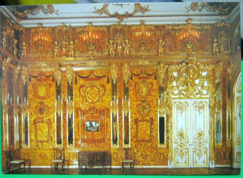 Russia St Petersburg Catherine Palace Amber Room South Wall - unposted