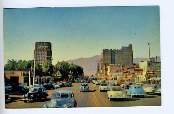 Ogden UT Street View Old Cars Postcard