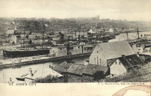 canada, St. JOHN'S, Newfoundland, Harbour Scene (1912) Postcard