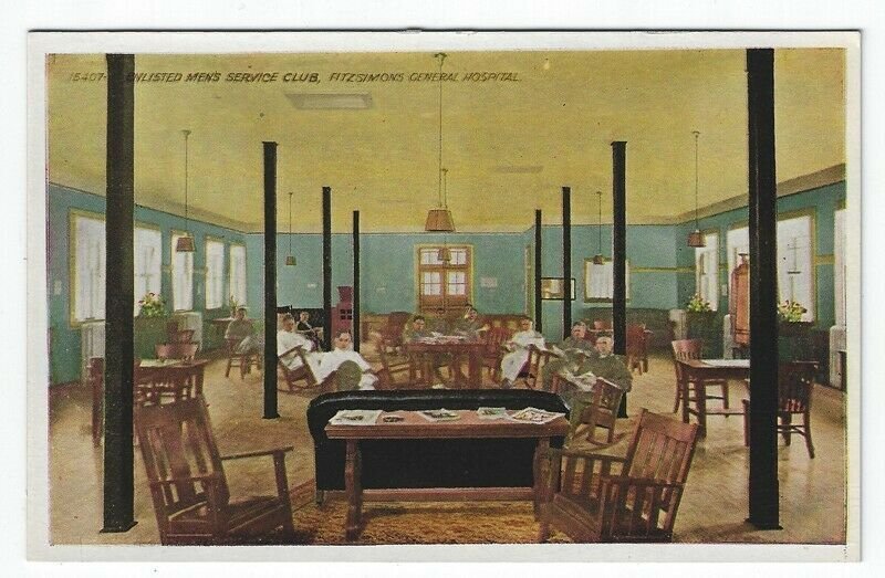 (2) Diff. Denver, CO, Vintage PC Interior Views of Fitzsimmons General Hospital 