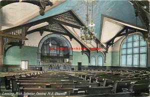 MI, Lansing, Michigan, Central Methodist Episcopal Church, Interior View,1920 PM