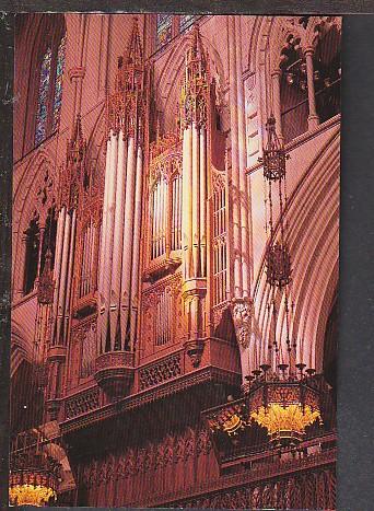 Organ Pipes Washington Cathedral DC Postcard BIN 