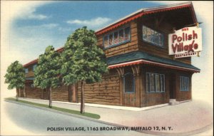 Buffalo New York NY Polish Village Linen Vintage Postcard