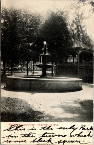 Vtg 1908 Fountain City Park Platteville Wisconsin WI Postcard