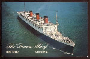 h304 - LONG BEACH California Postcard 1960 Superliner QUEEN MARY