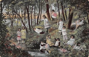 Children by a Stream in the Woods Multiple Birth Unused 