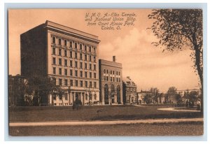 c1910 Y.M.C.A Elks Temple From Court House Park, Toledo OH. Postcard F184E