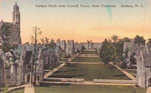 DURHAM~DUKE UNIVERSITY-CAMPUS CROWELL + LIBRARY-ALBERTYPE TINTED PHOTO POSTCARDS