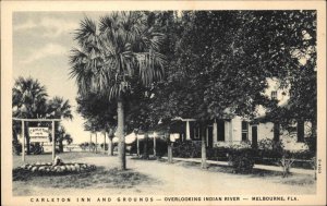 Melbourne Florida FL Carleton Inn & Grounds Hotel c1930s-40s Postcard